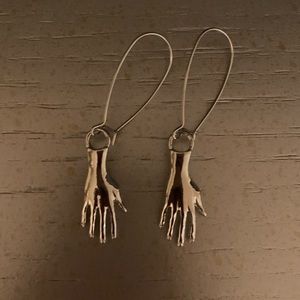 Silver Hand Earrings